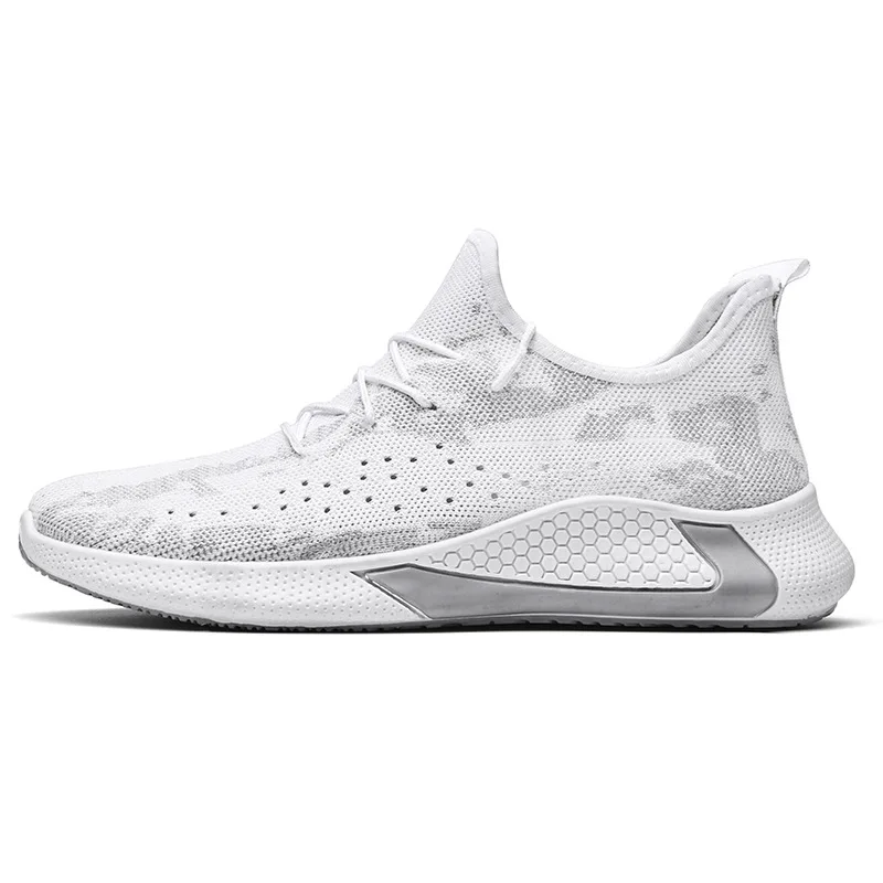 

2020 Spring New Breathable Fly-knit Sneakers Men's Shoes Korean Fashion Casual Shoes Running Outdoor Shoes Luxury Men Shoes