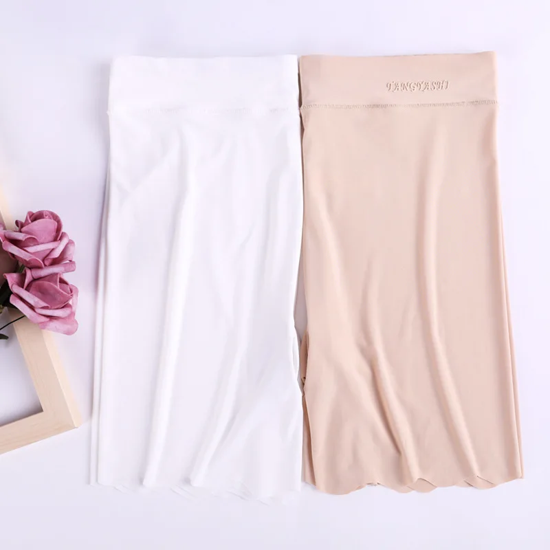 Women Safety Short Pants Big Size Ice Silk Seamless Female Boxer