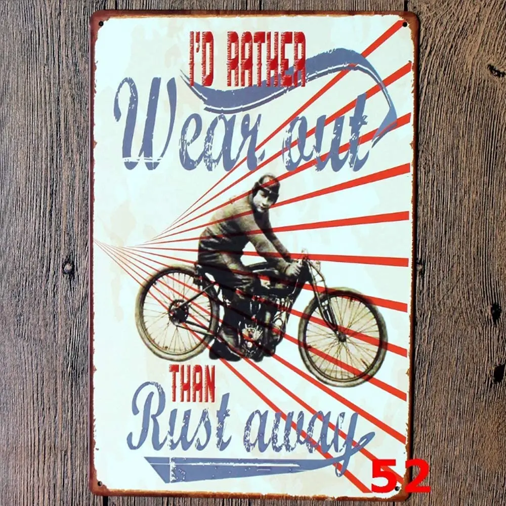 

Wear Out Retro Metal Tin Sign Plaque Poster Wall Decor Art Shabby Chic Gift