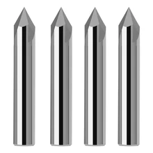 Augusttools – fraise Cnc en aluminium, fraise en bout, fraise à chanfrein 60 90 120 degrés, fraises à 3 cannelures, 3mm 4mm 6mm