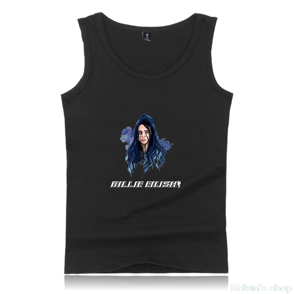 Billie eilish жилет, новинка, 2D принт, круглый вырез, майка, топ, летняя, классная, без рукавов, новинка, Хит, мужская, женская, повседневная, парная одежда, новинка