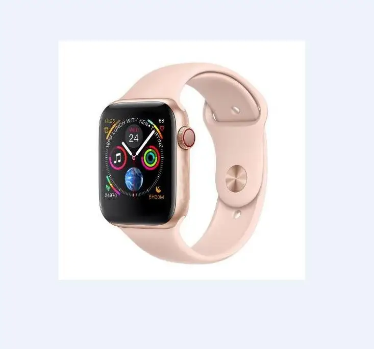 rose gold Шагомер bluetooth IWO 8 Беспроводное зарядное устройство смарт-часы 44 мм серии 4 для Iphone 6 7 8 x Andriod Phone xiaomi - Цвет: rose gold