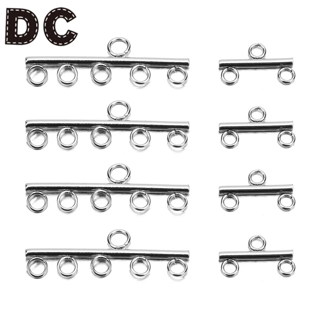 DC 10/20 шт./лот высококачественные коннекторы из нержавеющей стали для DIY браслетов