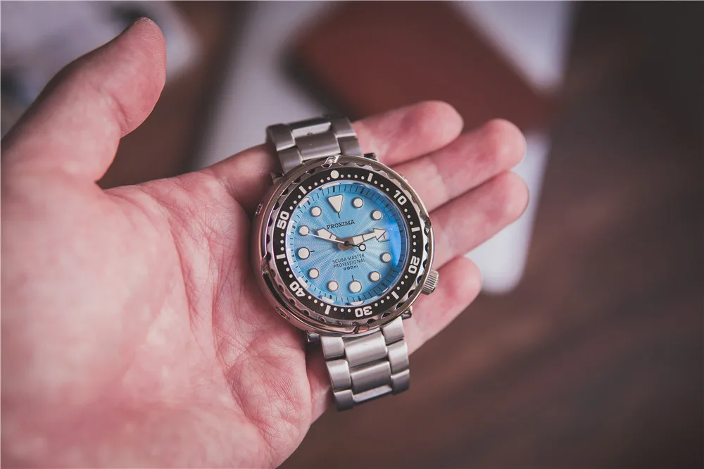 PROXIMA SBBN017 синий циферблат вращающийся керамический ободок сапфир 300 м WR NH35 автоматический механизм дайвинг часы