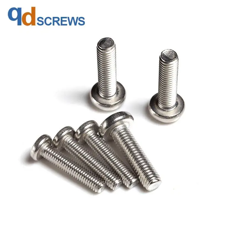 

304 M8M10 stainless steel cross head Phillip round screw Pan head screws with cross recess GB818 DIN7985 ISO 7045