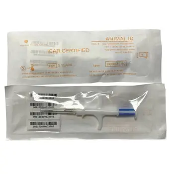 Implantable Bioelectronic 애완 동물 동물 마이크로 칩 ISO 표준 고성능 FDX-B 칩 고양이 개 마이크로 칩 동물 주사기 RFID