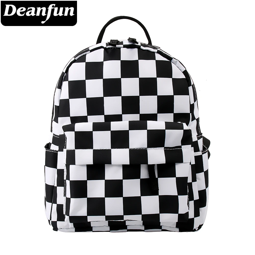 Рюкзак Deanfun Женский в черно-белую клетку милая дорожная мини-сумка на плечо DMNSB-8 |