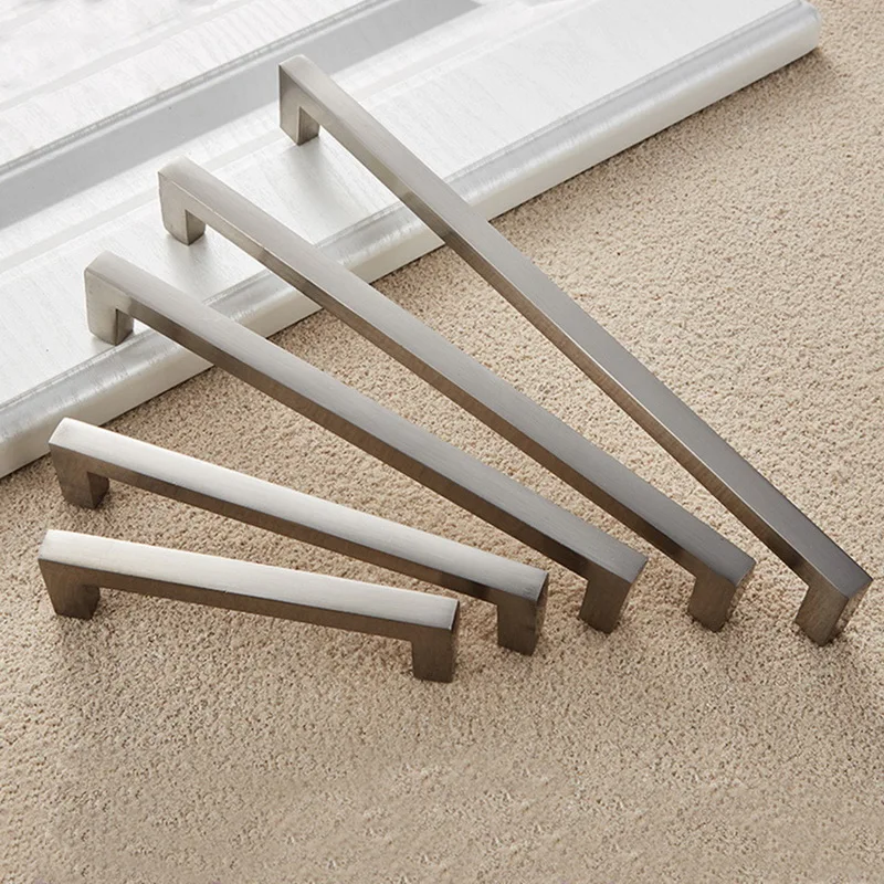 

Kitchen Door Handles Cabinet Handles Drawer Knobs Aluminum Alloy Wardrobe Door Handles Brushed Modern Style Hardware