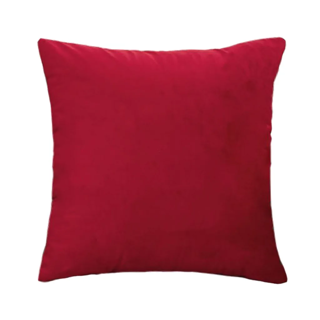 Стильный вельветовый чехол для подушки наволочка удобные подушки домашние предметы декоративные подушки для дивана сиденье мягкий Декор - Цвет: Красный