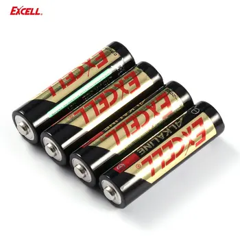 

EXCELL 4 pcs LR6 AA 1.5V Alkaline Battery for Toys Remote Battery Long Shelf Life Long Lasting No Memory & Cadmium