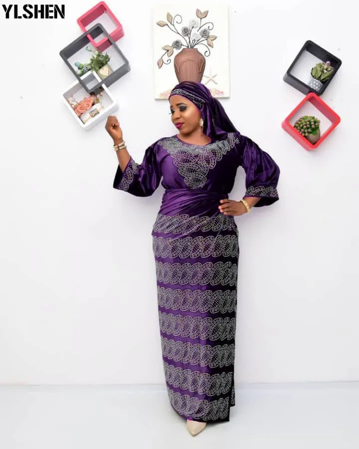 African Dresses for Women 3 Piece Set Dashiki Diamonds Tops Skirt African Clothes Bazin Broder Riche Fashion Robe Africaine Femme 03
