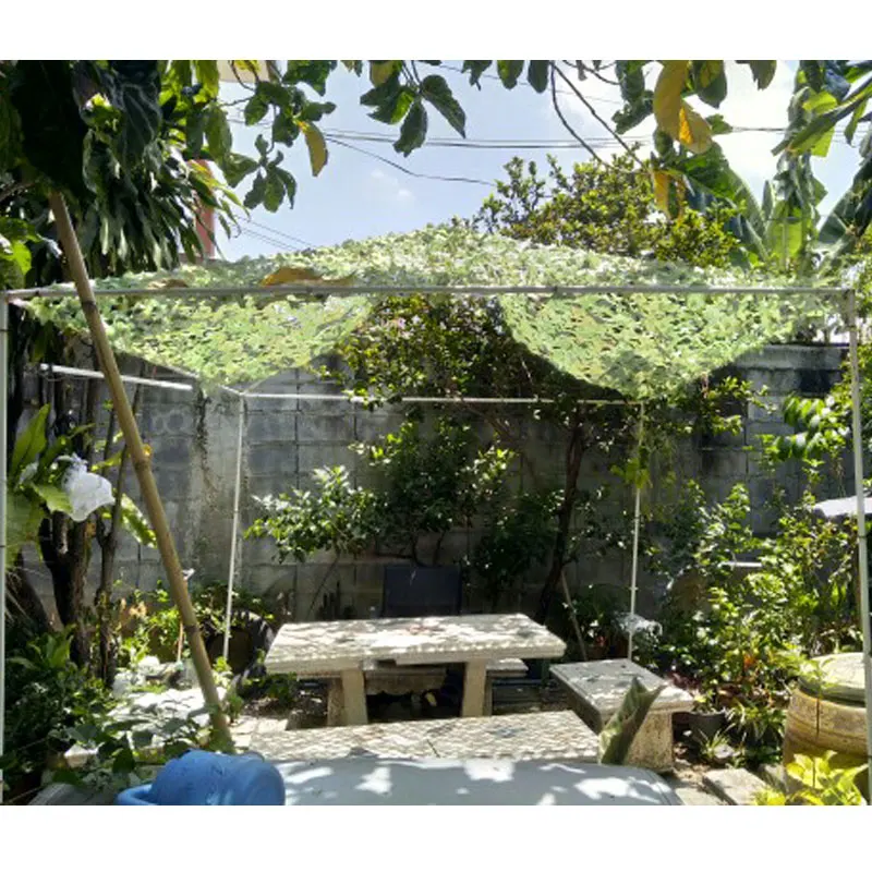 MENFLY 3x6M Single Cut White Camouflage Courtyard Fence Decoration Sun Shade Net  SunShelter Jungle Covert Hunting Wigwam