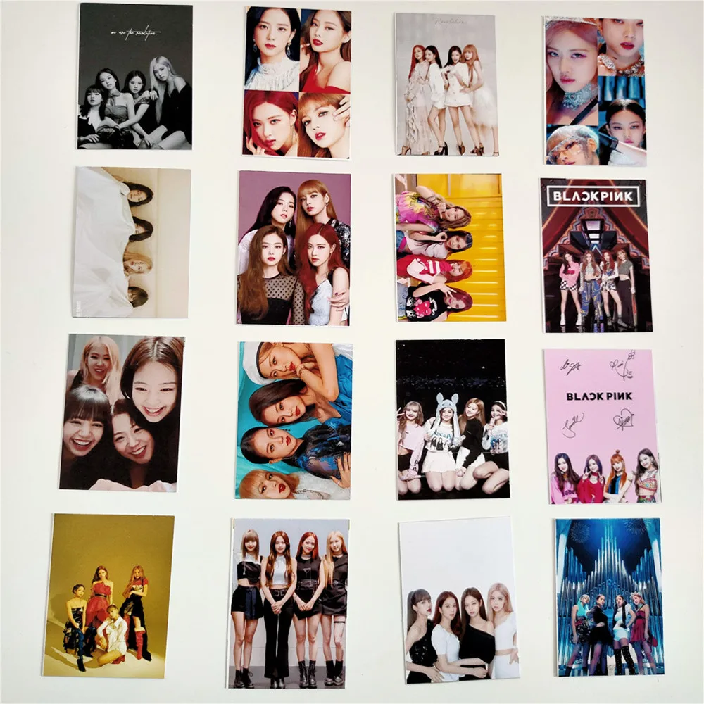 16 шт./компл. Kpop Blackpink Фотокарта альбом поступления Лиза Роза Джинни JISOO Роза kpop Blacpink фотоальбом lomo карта Почтовые открытки