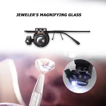 

20X Magnifier Headband Glasses LED Watch Repair Tool Loupe Jeweler Portable Magnifying Glass Jeweler Tool Supplies