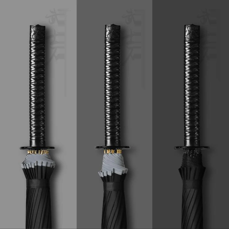 Оригинальный автоматический зонт Katana с длинной ручкой стандартный японский для