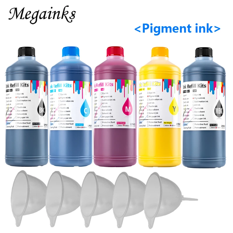 Tinta do Pigmento para Epson 1000ml Impermeável T3000 T3070 T3200 T3270 T5000 T5070 T5200 T5270 T7000 T7070 T7200 T7270 7700 9700