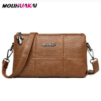 

2020 Women Messenger Bags Small Leather Shoulder Bag Female Sac A Main Vintage Bags For Girls Crossbody Bag New Clutch Lady
