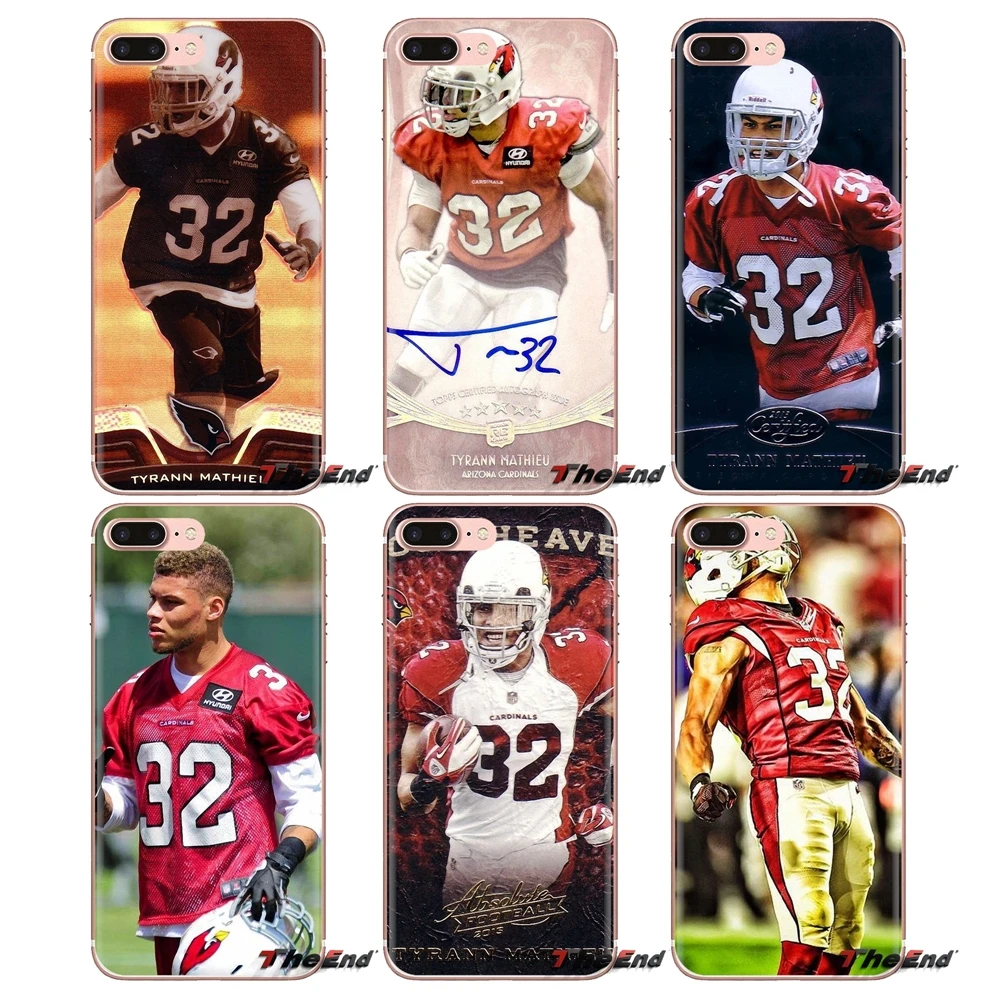 Soft Transparent Case Covers Arizona Cardinals Tyrann Mathieu For Samsung Galaxy A3 A5 A7 A9 A8 Star A6 Plus 2018 2015 2016 2017 |