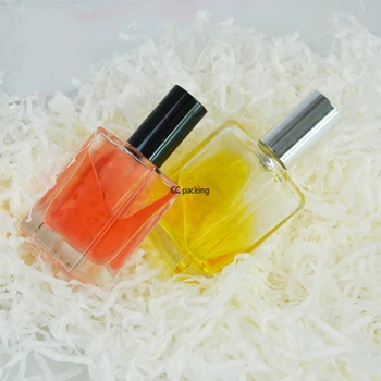 

Cosmetic package Refill Empty 30ml 50ml 100ml rectangular square glass perfume bottles personal care use essential oil bottle