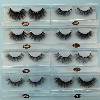 

Natural Long Makeup Mink Lashes 5 Pairs in Bulk 13-18mm Wholesale Top Quality Fake Eyelashes Soft Differnt Styles Length Volume