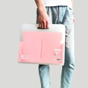

5 Grid Horizontal Organ Bag Document File Folder Portable A4 Organizer Holder