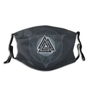 

Valknut Ice Flame Vikings Valhalla Odin Reusable Mouth Face Mask with Filter Anti Haze Dust Mask Respirator Mouth Muffle