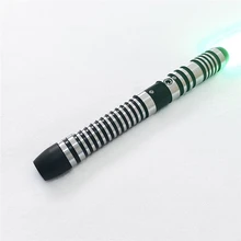 Sabre Laser RGB 12 couleurs pour changer 6 sons, poignée avant en métal, LED Force FX Flash en cas de collision, jouets épée Laser
