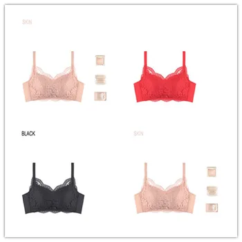 

Hot style lace sexy small bust bra with closed underwire breathable and comfortable thickened bra