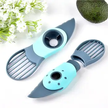 

3 In 1 Avocado Slicer Shea Corer Butter Fruit Peeler Cutter Pulp Separator Plastic Knife Kitchen Vegetable Tools Home Accessory