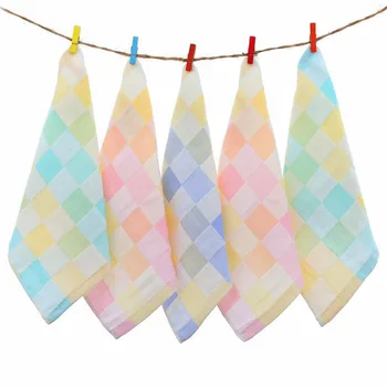 

5Pcs/lot new cotton small square double gauze baby saliva towel baby soft towel