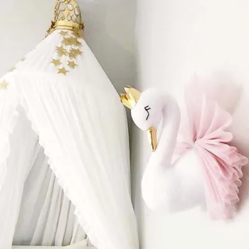 

Nordic Hanging Decoration Mount Stuffed Plush Toy Swan for Baby Room Wall Decor Handmade Hanging Home Home Accessories HM0069