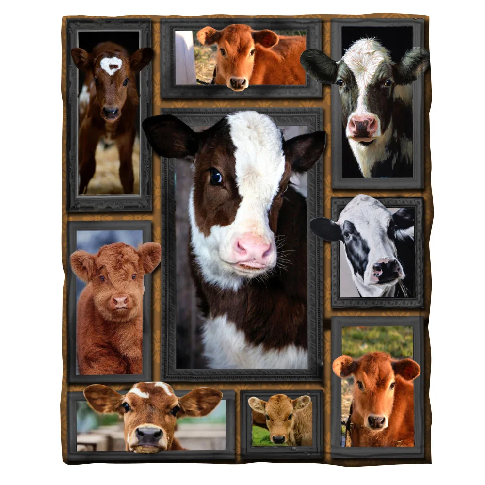 

Cows Fleece Blanket 3D full printed Wearable Blanket Adults/kids Fleece Blanket Sherpa Blanket Drop Shippng