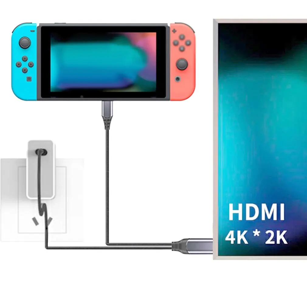 PD USB C для кабеля HDMI подключение и воспроизведение зеркальное отображение ТВ