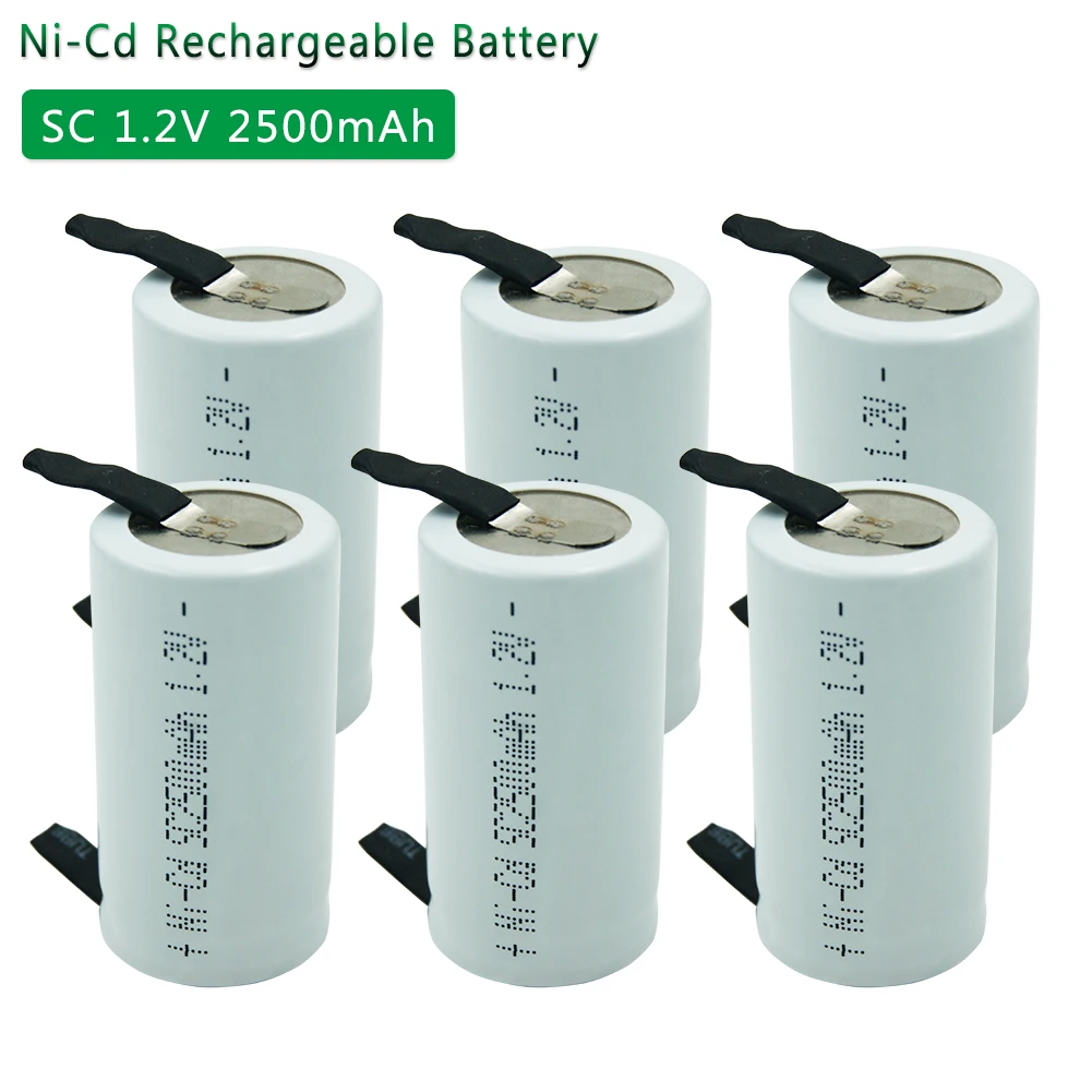 SC 1,2 V 2500MAH NICD аккумуляторная батарея SC Sub C ni cd с заварочными вкладками для электрической дрели, отвертка, реальная емкость|Перезаряжаемые батареи| | АлиЭкспресс
