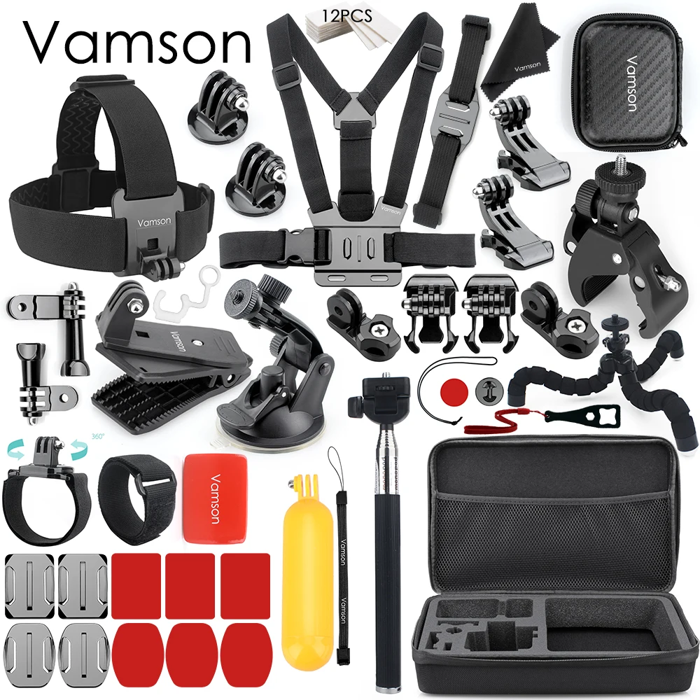 VS153B Vamson аксессуары для GoPro Hero 8 7 6 5 нагрудный ремень мотоциклетный зажим Коллекционная коробка для Xiaomi Yi 4K для SJCAM для Eken VS153C - Цвет: VS153B