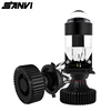 SANVI 2PCS H4 LED Bulb with Mini Projector Lens H4 LED Conversion Kit  Hi/Lo Beam LED Headlight Bulbs 12V 24V 6000K