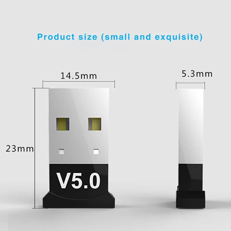 Bluetooth Adapter 5/3/2/1Pcs Bluetooth V5.0 USB Dongle Adapter For PC Desktop WIN 10 Computer PC Laptop Earphone Headphones HIFI Audio Adapter