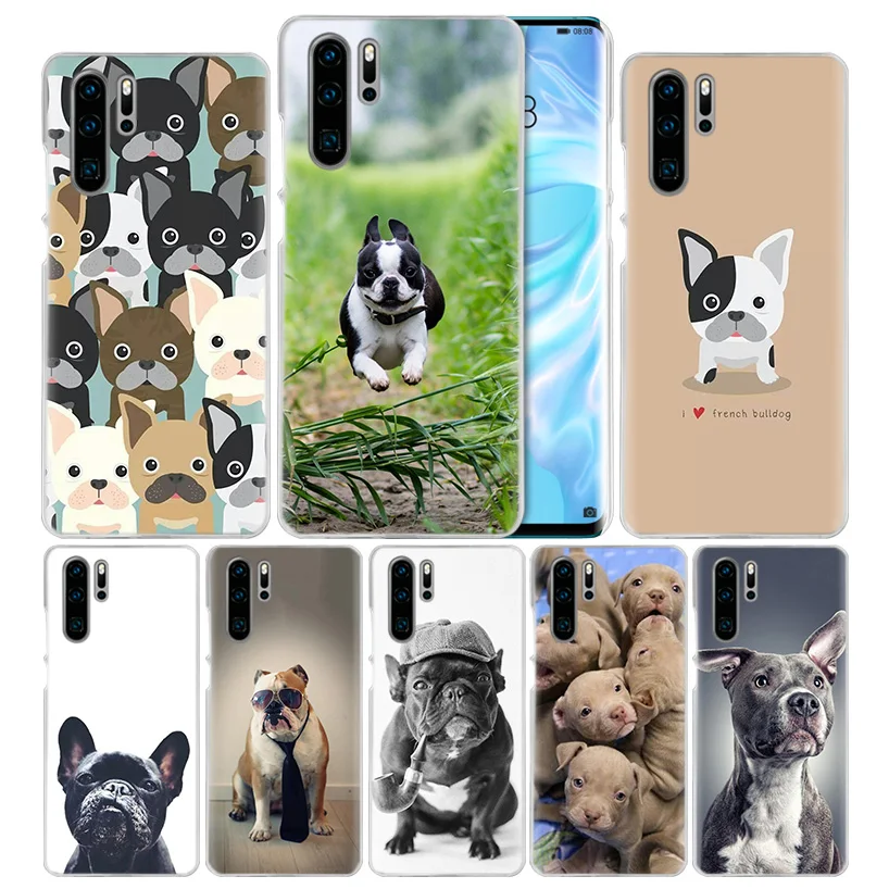 Французский бульдог чехол для huawei mate 30 20 10 P20 P30 Lite Pro P Smart Y9 Prime Honor 8A 8X 10i PC Чехлы для телефона