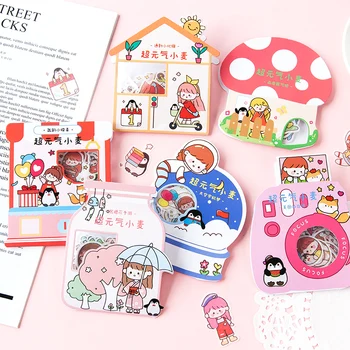 

40 pieces/bag of wheat life sticker pack decoration DIY photo album diary scrapbook label sticker kawaii stationery