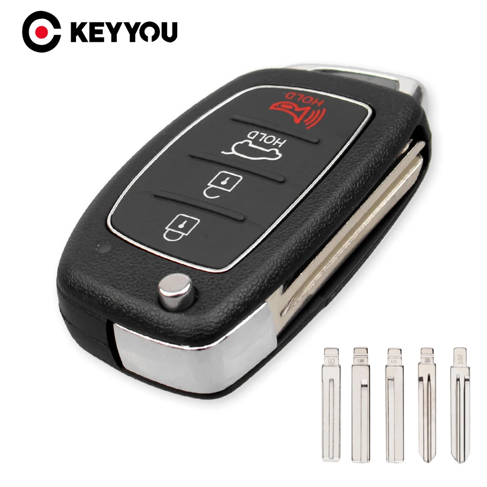 Запасной чехол для автомобильных ключей KEYYOU 4 кнопки HYUNDAI Mistra Santa Fe Sonata Tucson Accent I30 I40