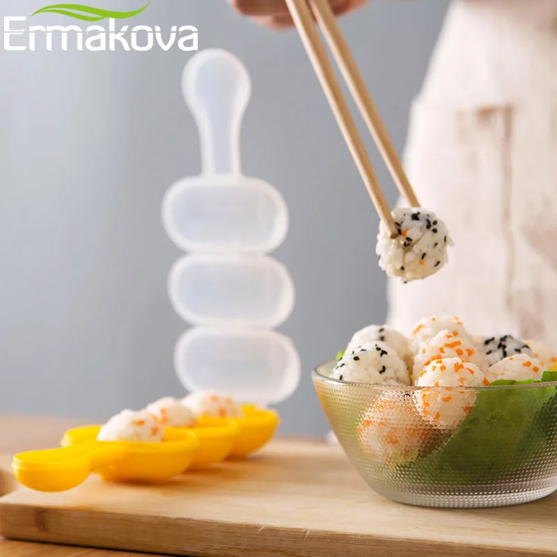 Ермакова набор из 2 пищевых PP детские рисовые шарики шейкер и рисовый Совок форма для рисовых шариков суши форма для приготовления онигири рисовые гаджеты