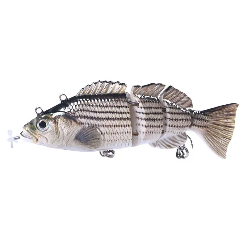 53g para a Pesca Venda Quente Robótico Natação Isca Multi-seção Elétrica Dura Usb Recarregável 14cm N66 8 Iscas artificiais