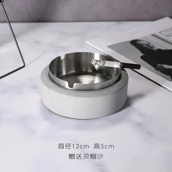 

Bed & Breakfast Cement Ash Tray Trend Creative Decoration Cool Modern Minimalist Industrial-Style Ash Tray