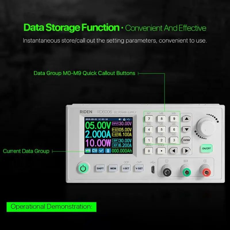 RD6006 RD6006W USB Wi-Fi, dc-dc источники Напряжение текущий понижающий Питание понижающий Напряжение конвертер Вольтметр 60V 6A