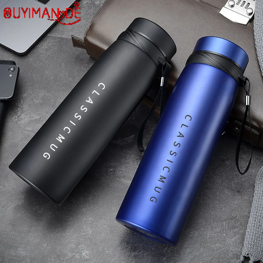

650ml/1100ml/1500ml Large Capacity Thermos Mug With Filter Stainless Steel Sports Insulated Vacuum Flask Portable Tumbler Bottle