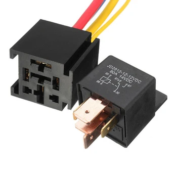 

12V 80A 5Pin DC Spdt Car Relays + Socket Car Starter Auto Relay Universal