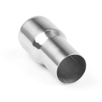 

1pc Exhaust Pipe Connector Reducer Silver Replacement 2" To 2.5" Car Tube