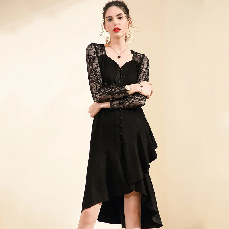 Zomer Jurk Sexy Dames Midi Vrouwen Jurk Kleding 2019 Koreaanse Fashion Kant Bloemen Vestidos Elegante Vneck Gewaad KT1704 Zomer Jurk Sexy Dames Midi Vrouwen Jurk Kleding 2019 Koreaanse Fashion Kant Bloemen Vestidos Elegante Vneck Gewaad KT1704