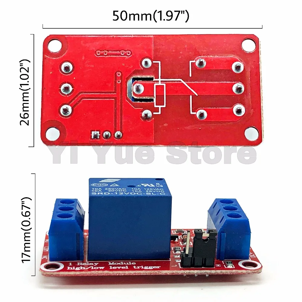 DC 12V 1 Channel Relay Module With Optocoupler Shield Board High And Low Level Trigger Power Supply Module For Arduino (6)