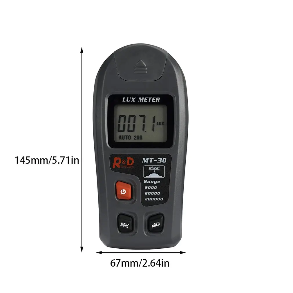 MT-30 портативный многофункциональный цифровой люксовый измеритель 0,1-200000lux Высокая точность Люксметр портативный измеритель освещенности